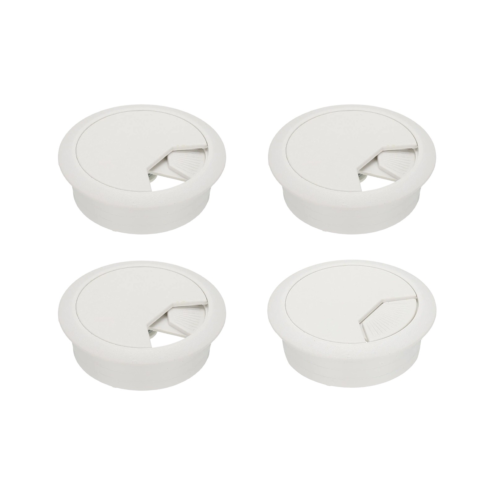 4 Pcs 2" Desk Grommet Plastic Desk Hole Covers Cable Grommet White