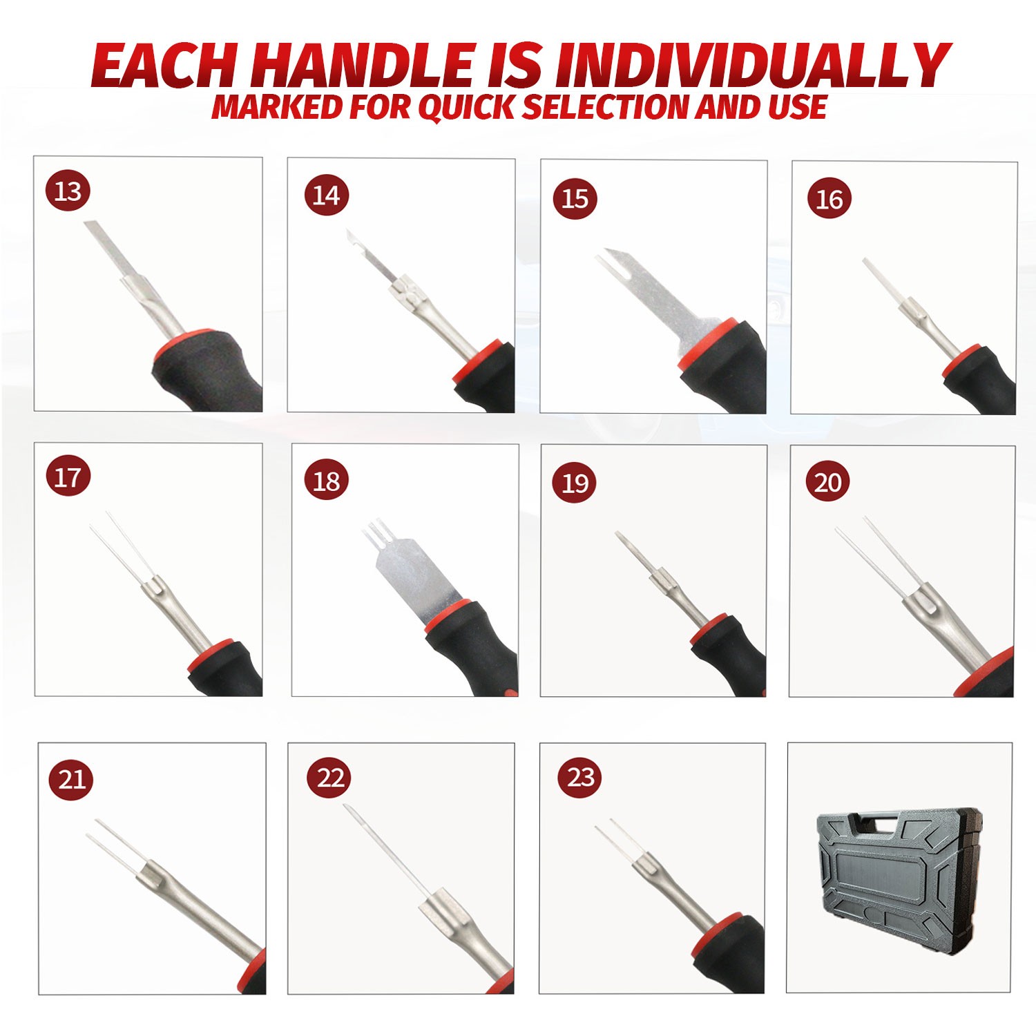 23Pc Universal Terminal Connector Release Kit Extractor Removal Pin Release Tool