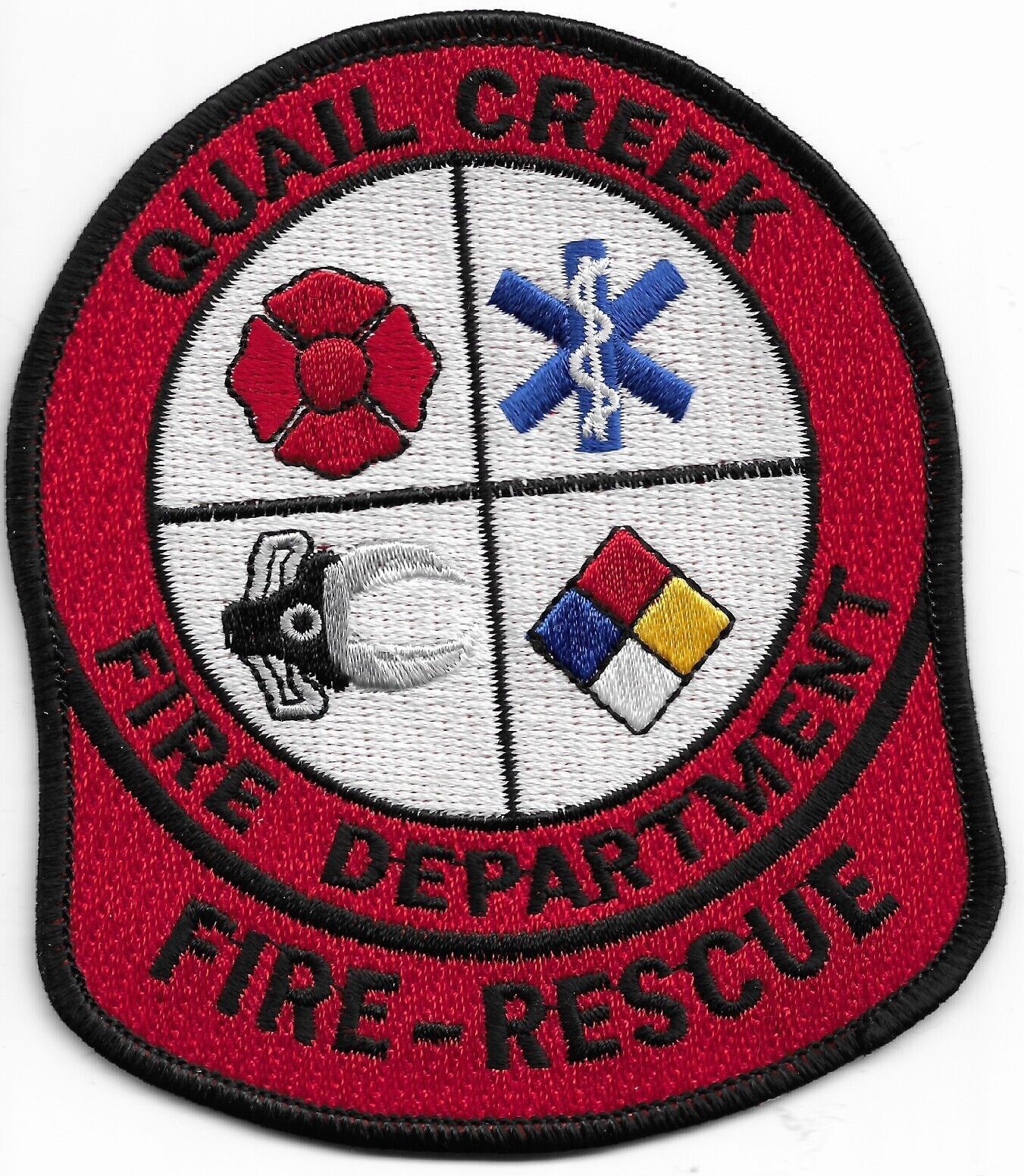 Quail Creek  Fire - Rescue, South Carolina  (4" x 4.5" size)  fire patch