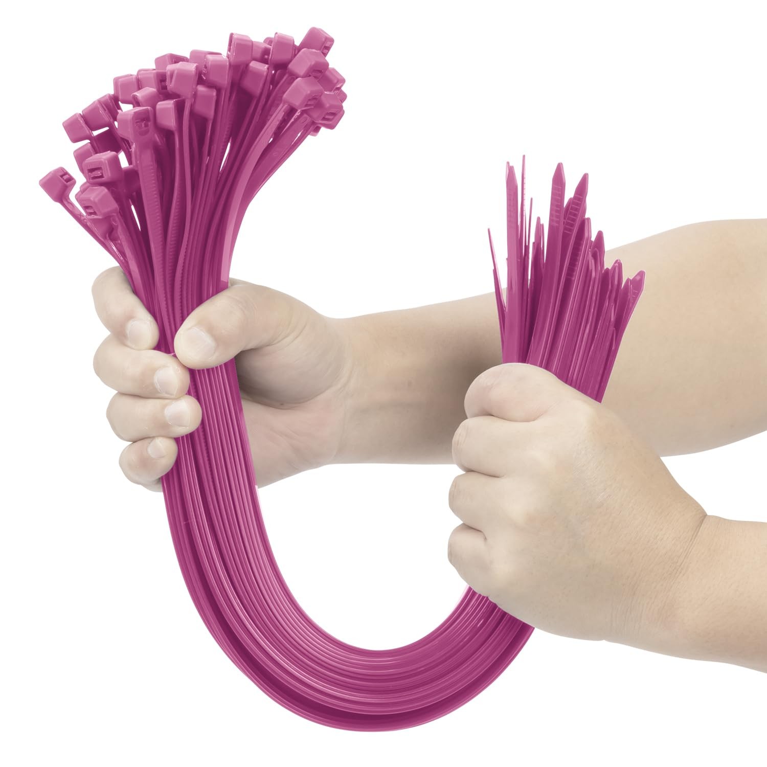 Pink 24 Inch Zip Ties Heavy Duty 100 Pack, 200 LBS Ultra Strong Plastic Wire ...
