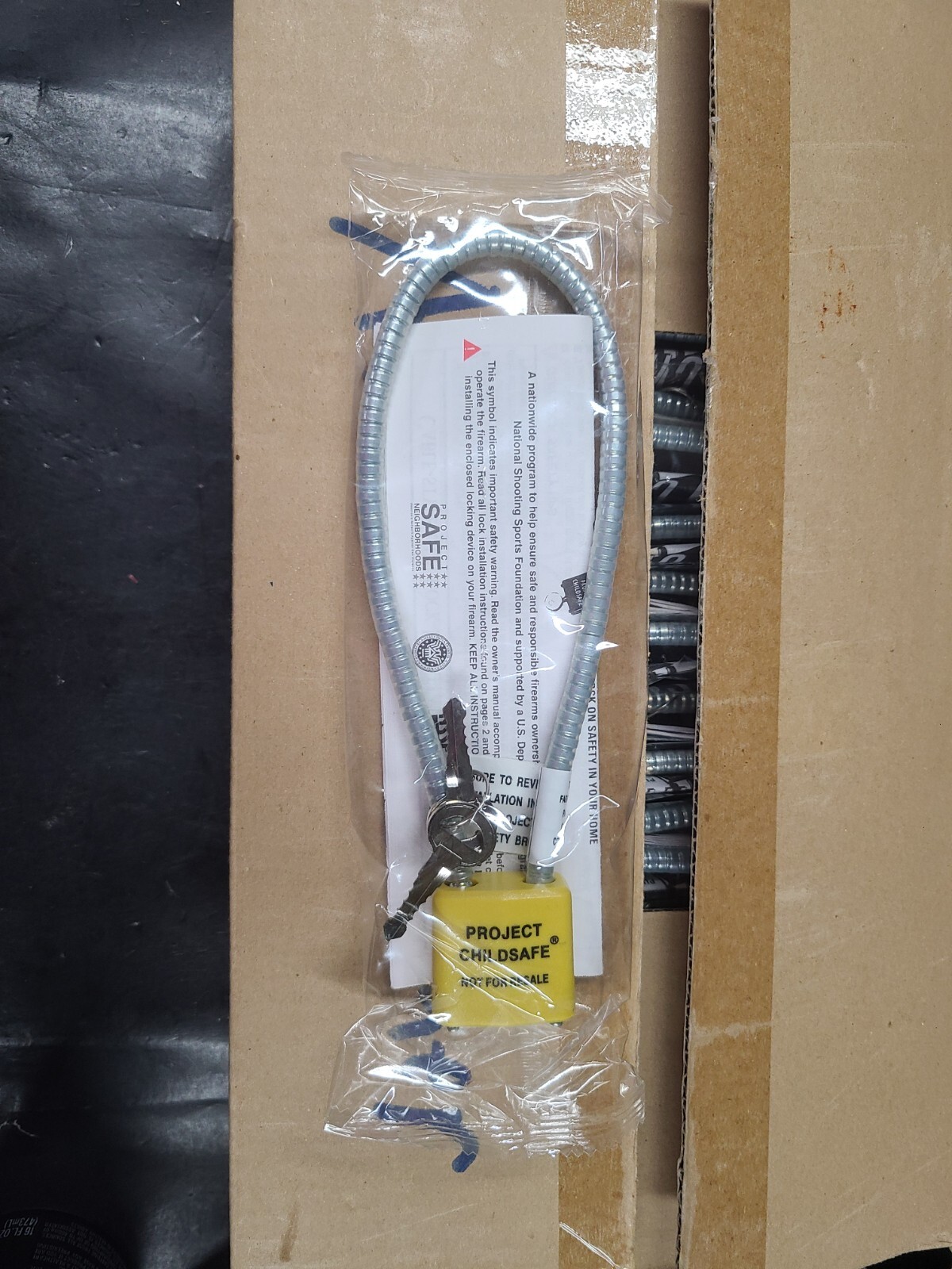 1 Project Child Safe Cable Gun Lock with 2 Keys New in Original Package