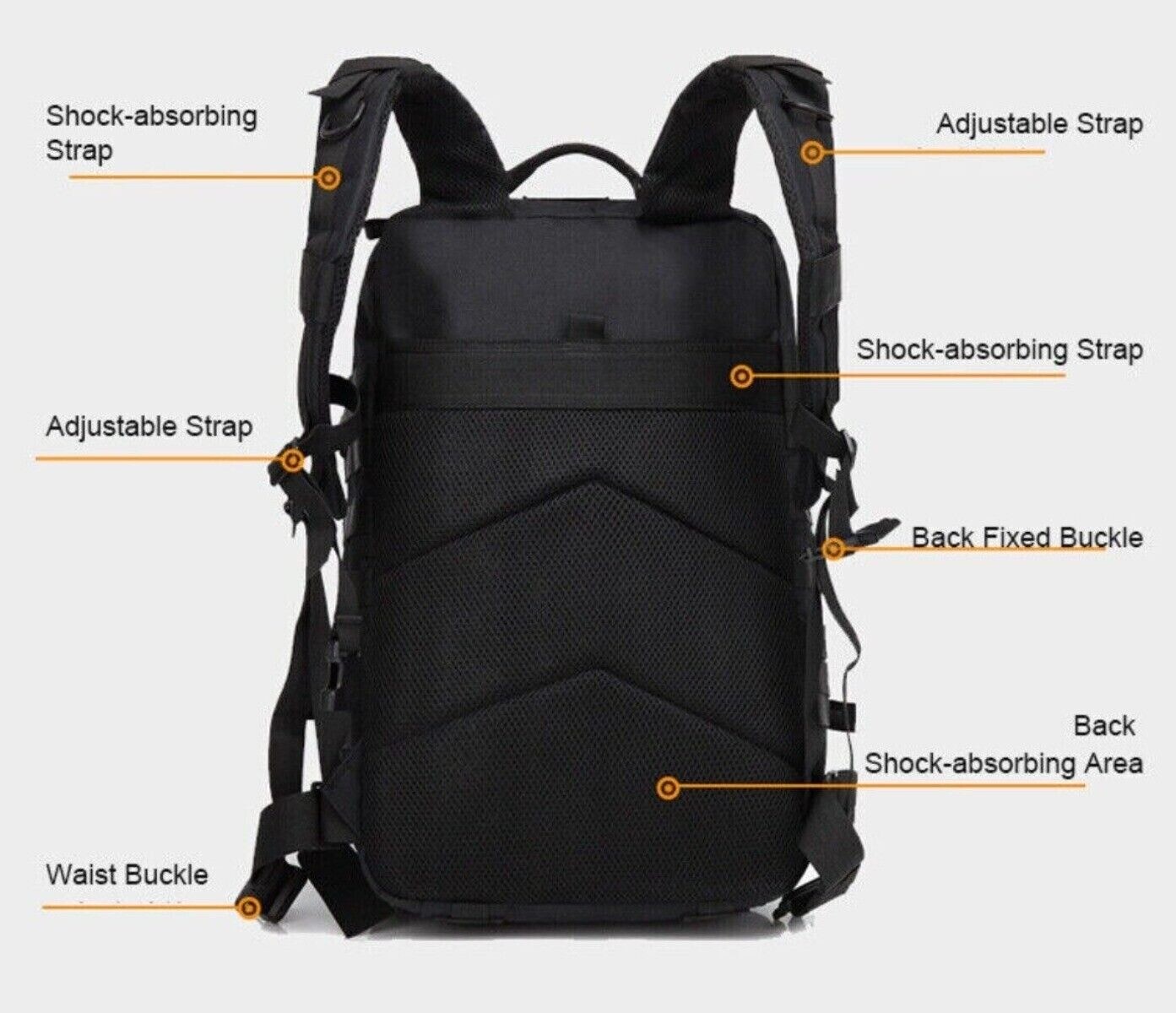 Tactical Molle Army Assault Pack Multifunctional Backpacks Large-capacity 45L US