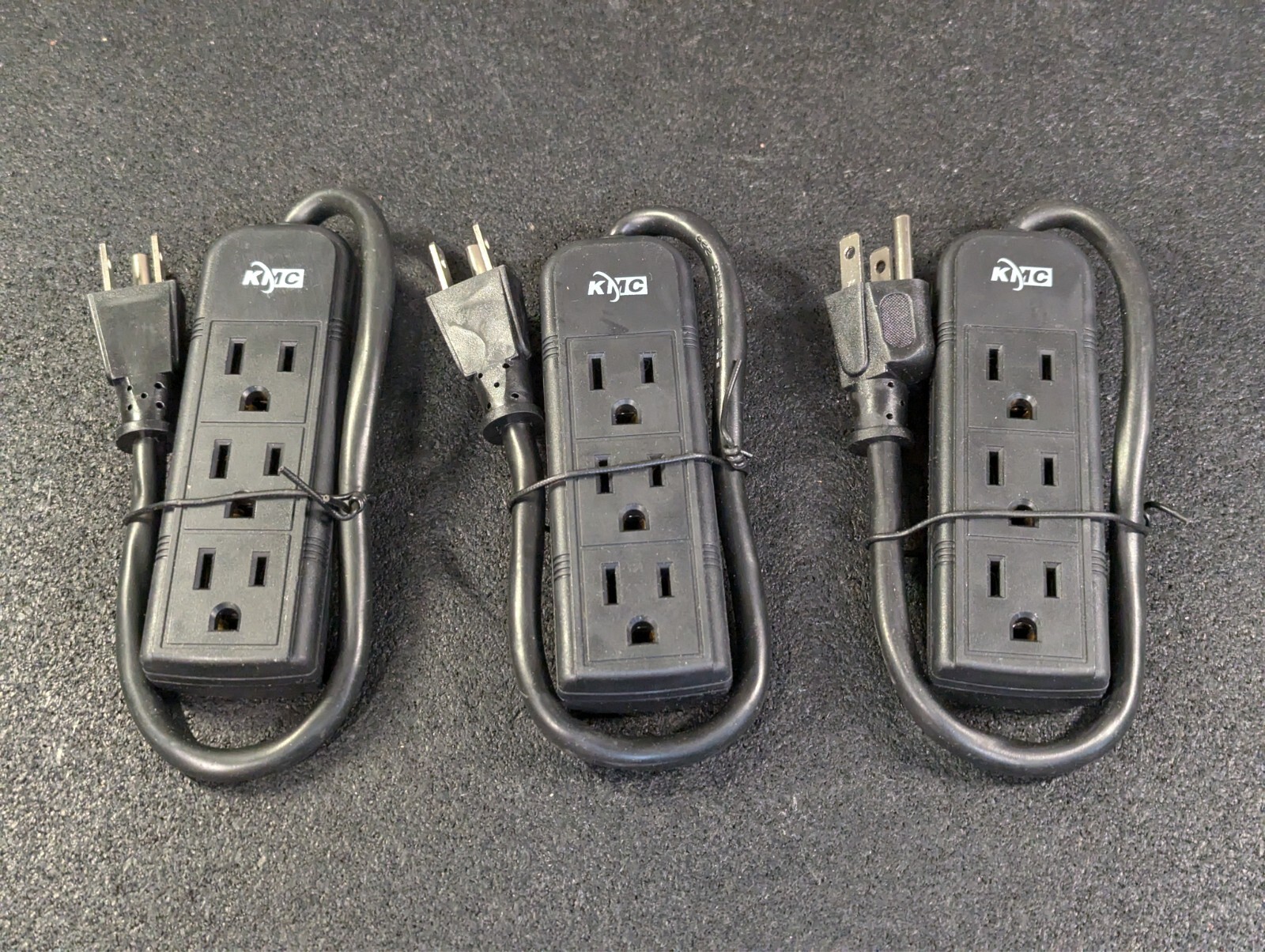 🔥3 x New🔥 Power Strip Mini - 3 130101, 1 ft. Cord Cable 13A, 125V, 60Hz, 1625W