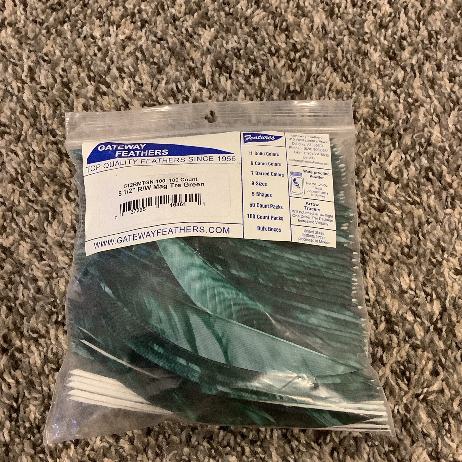 Gateway 100 5.5” RW Banana Feathers, Treebark Green