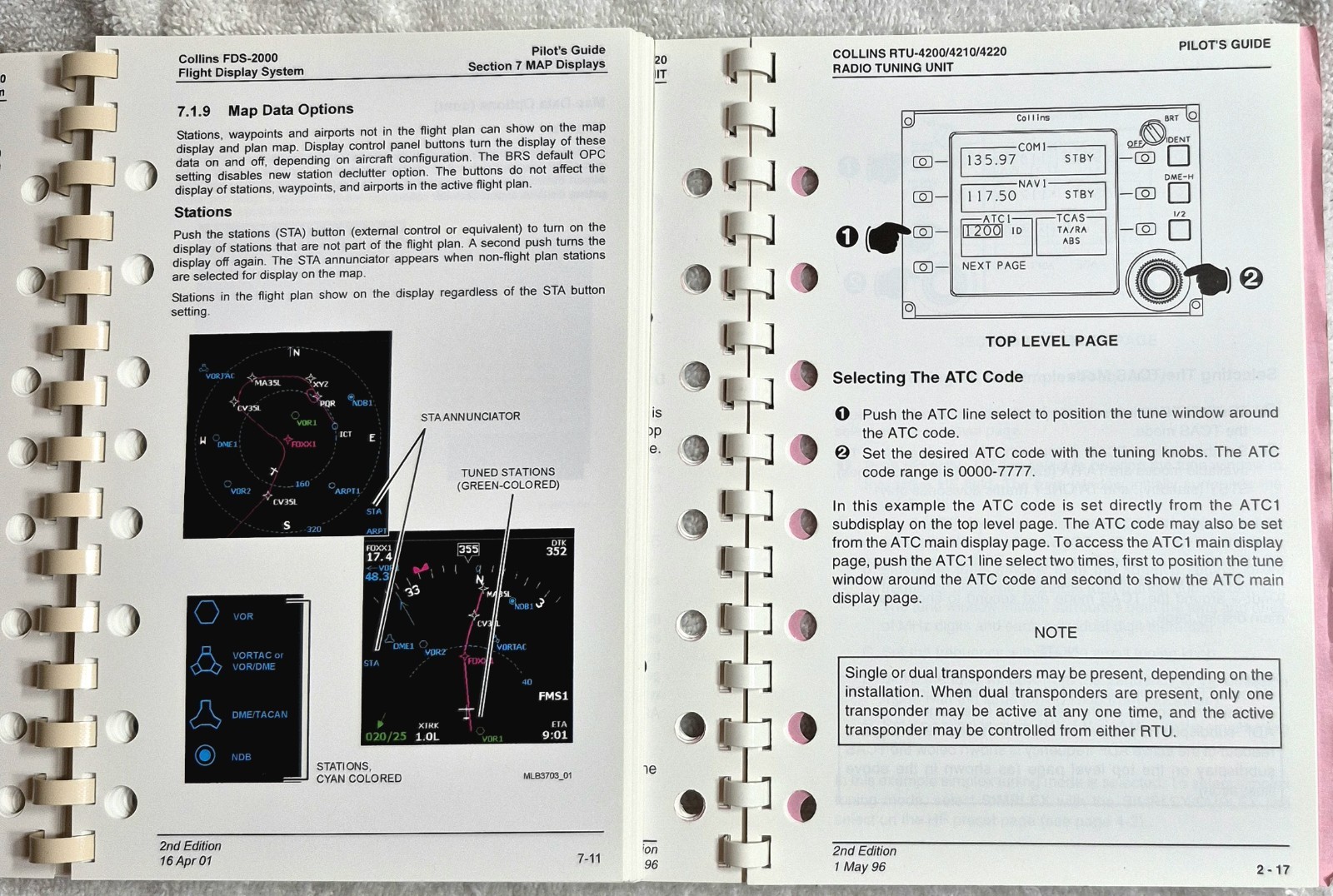 Collins Avionics Pilot's Guide Lot: FDS-2000 & RTU-4200