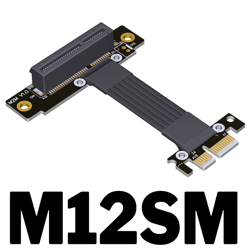 PCI-E 4.0 x4 to x1 Extension Cable PCIe4.0x1 gen4 16Gbps Adapter Riser Cable