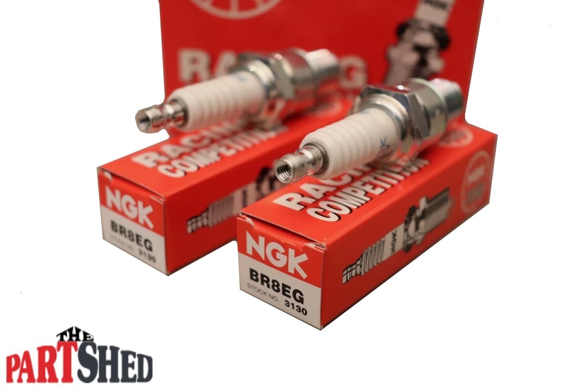 (2) NGK BR8EG 3992 RACING Spark Plugs SOLID Terminal MX ATV 2-Strokes
