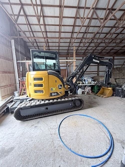 2025 John Deere 50P Mini Excavator 2 Buckets 150 Hrs EROPS Heat/AC Stock#343273