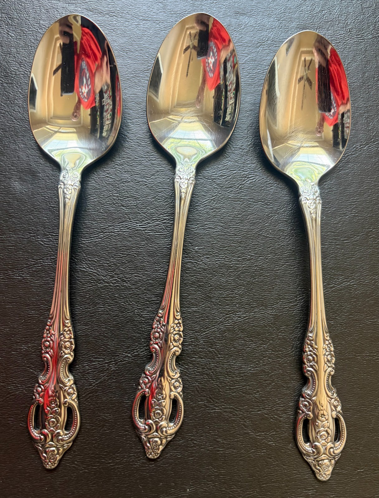 Oneida SSS PEMBROOKE RENOIR Solid Spoons Stainless Steel Flatware THREE (3)