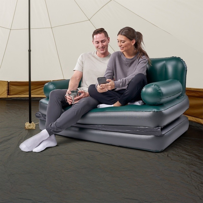 5-in-1 Inflatable Couch Adjustable Portable Double Sofa Bed Recliner Supportive