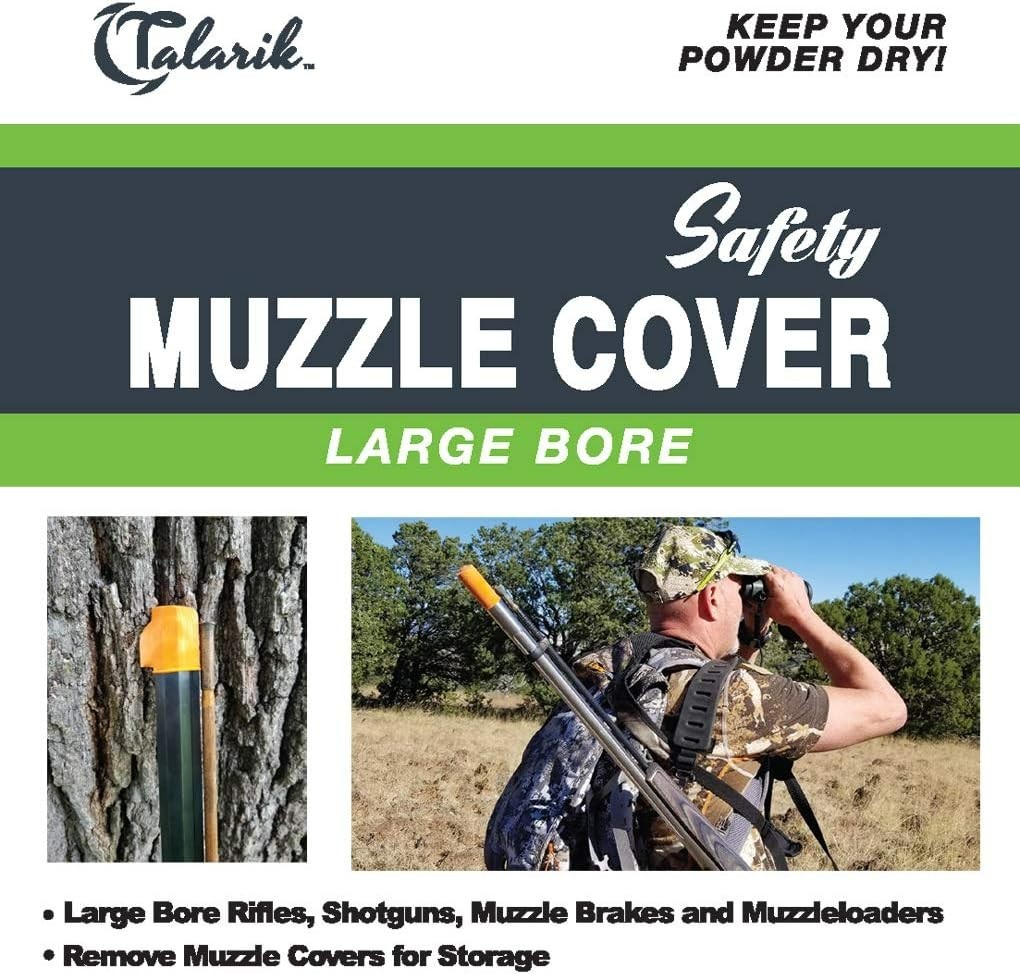 Blaze Orange Large Bore Muzzle Covers - 10 Disposable Latex Caps for Safety