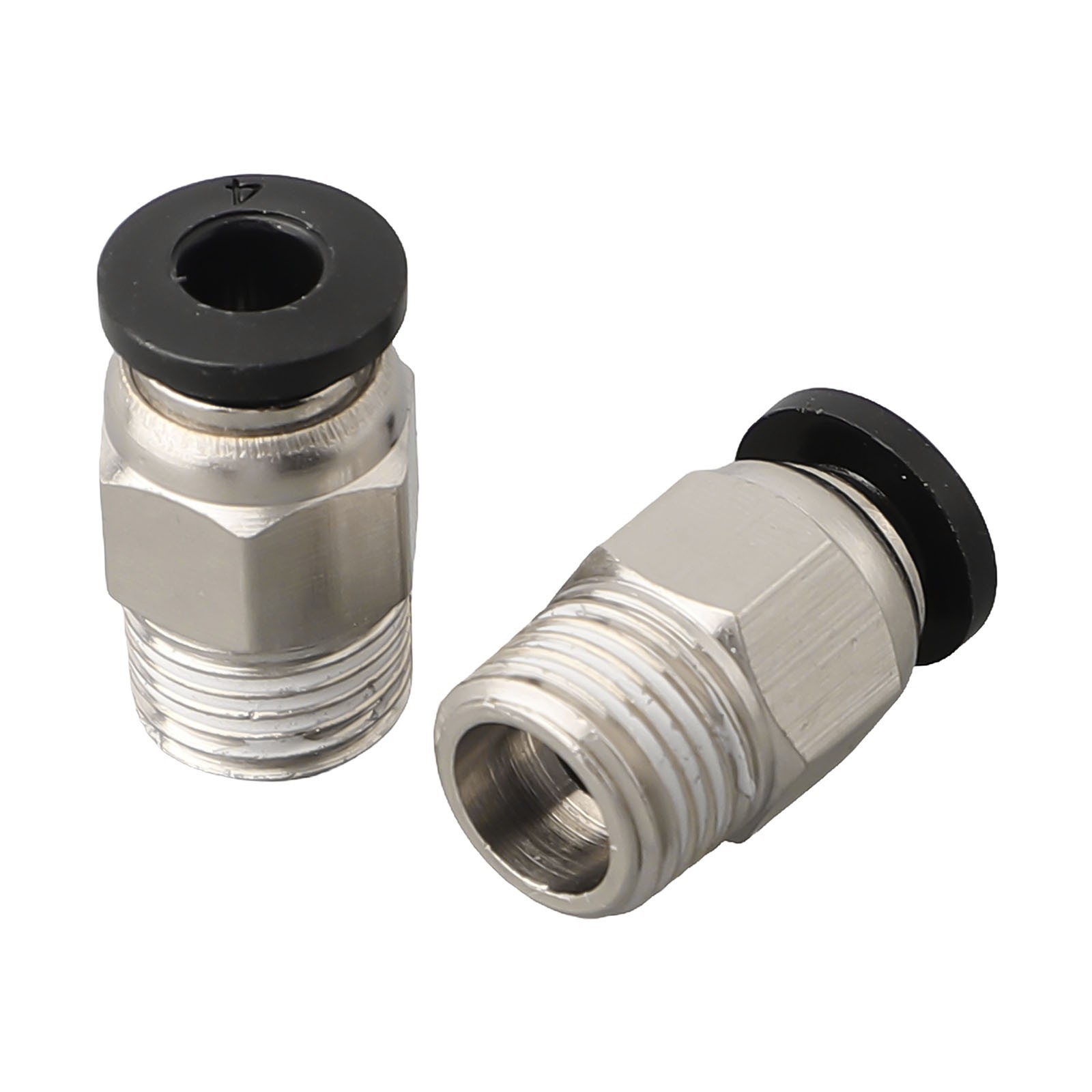 Push Straight Pneumatic Connector Stainless Steel Thread External Fitting