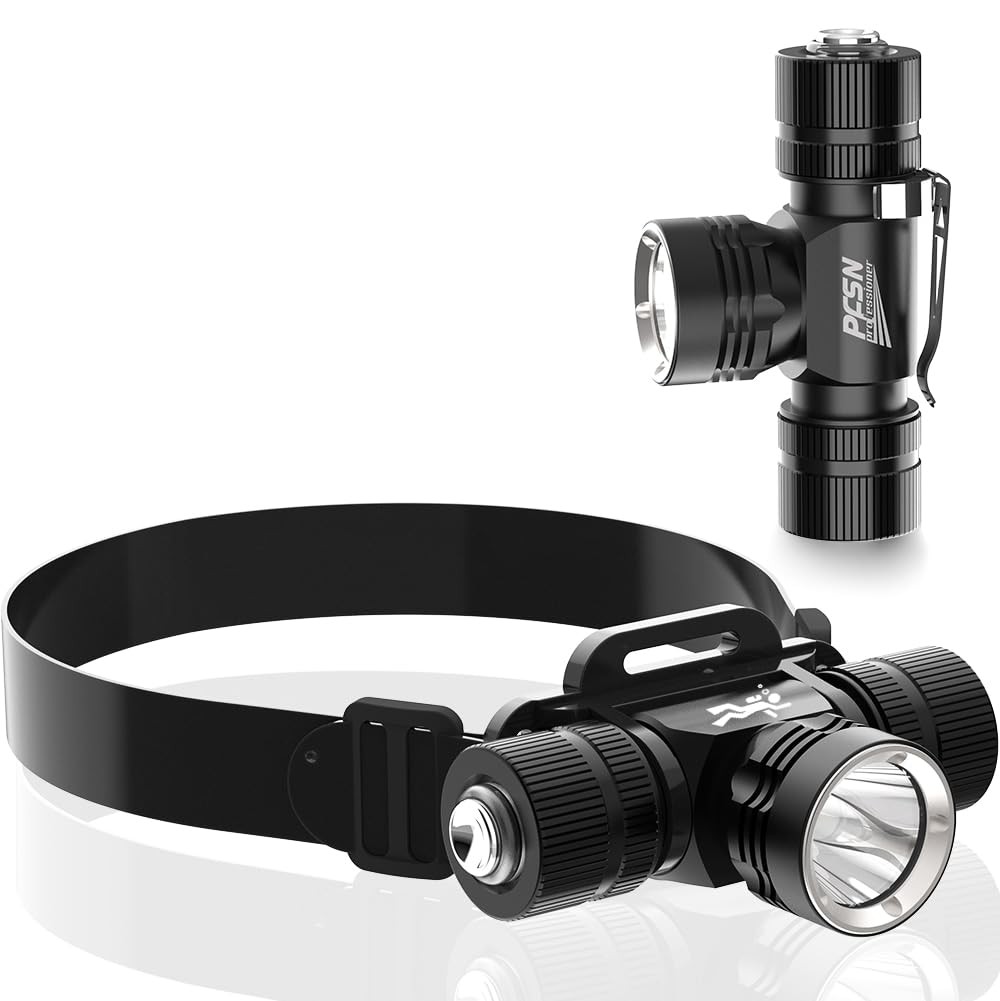 PFSN Scuba Diving Headlamp Rechargeable Dive Light, 3-in-1 Professional Under...