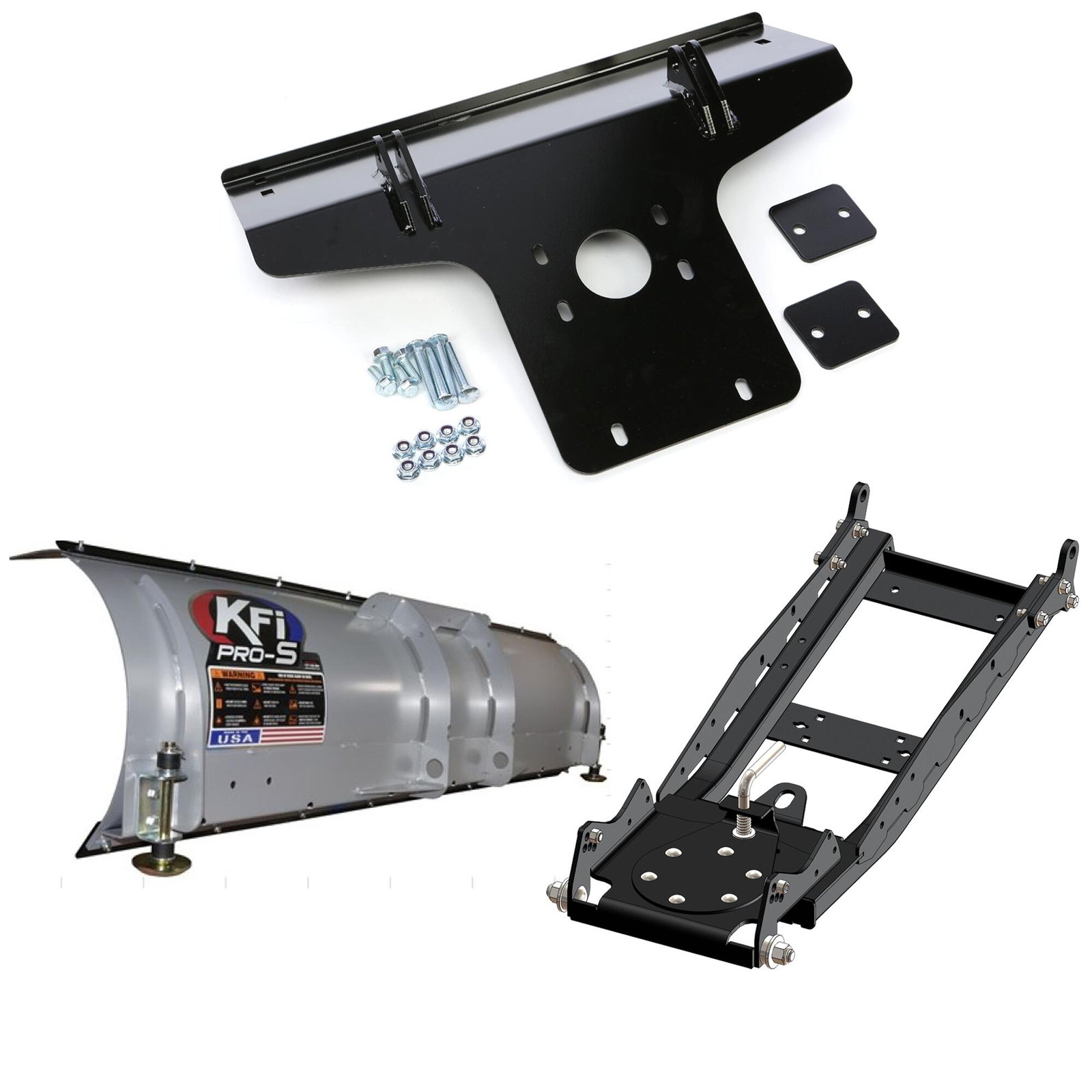 KFI Snow Plow Kit 66" For Kawasaki 820 Mule PRO-FXT/FX 2015-2020 (Steel)