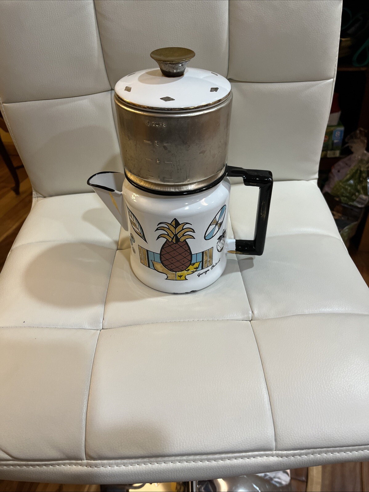 Vtg. Georges Briard Coffee Pot Percolator