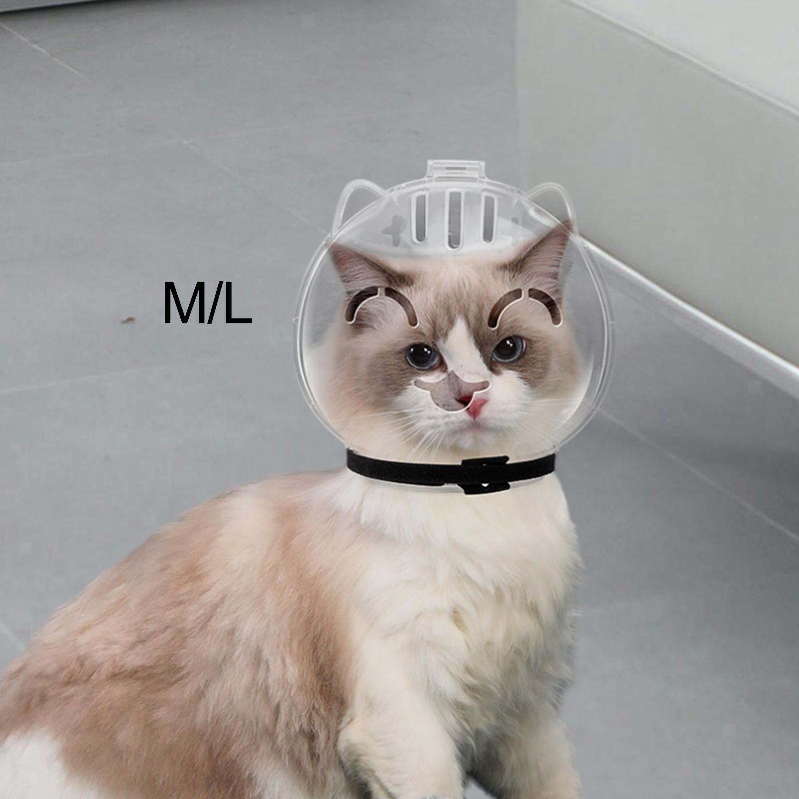 Cat Muzzle Clear Anti Bite Grooming Mask Anti Licking Cat Mouth Cover for