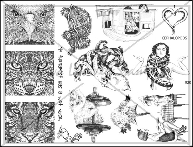 Unmounted Rubber Stamp Plate, Unmounted/Uncut Pink Rubber Stamps