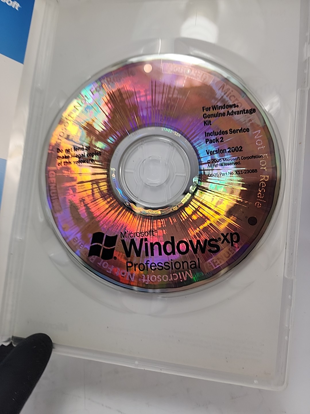 Microsoft Windows XP Genuine Advantage Kit for Professional with key