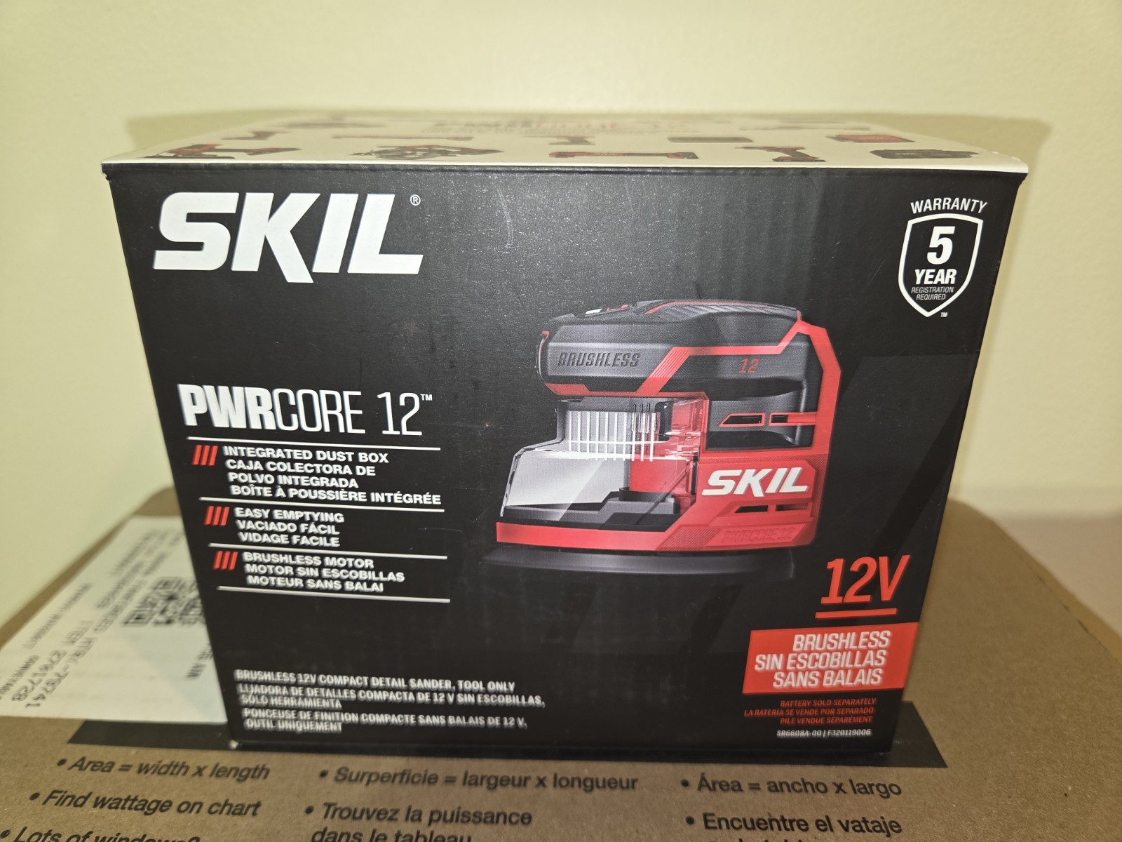 SKIL PWRCORE 12 Brushless 12V Compact Detail Sander - Tool Only -  NEW