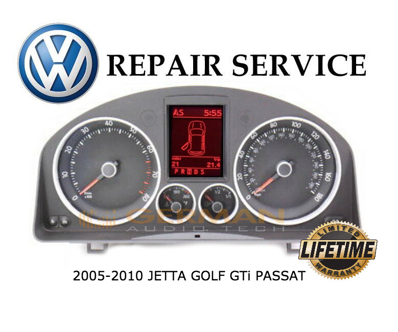 REPAIR SERVICE for VOLKSWAGEN VW JETTA GTi GOLF SPEEDOMETER CLUSTER 2005-2010