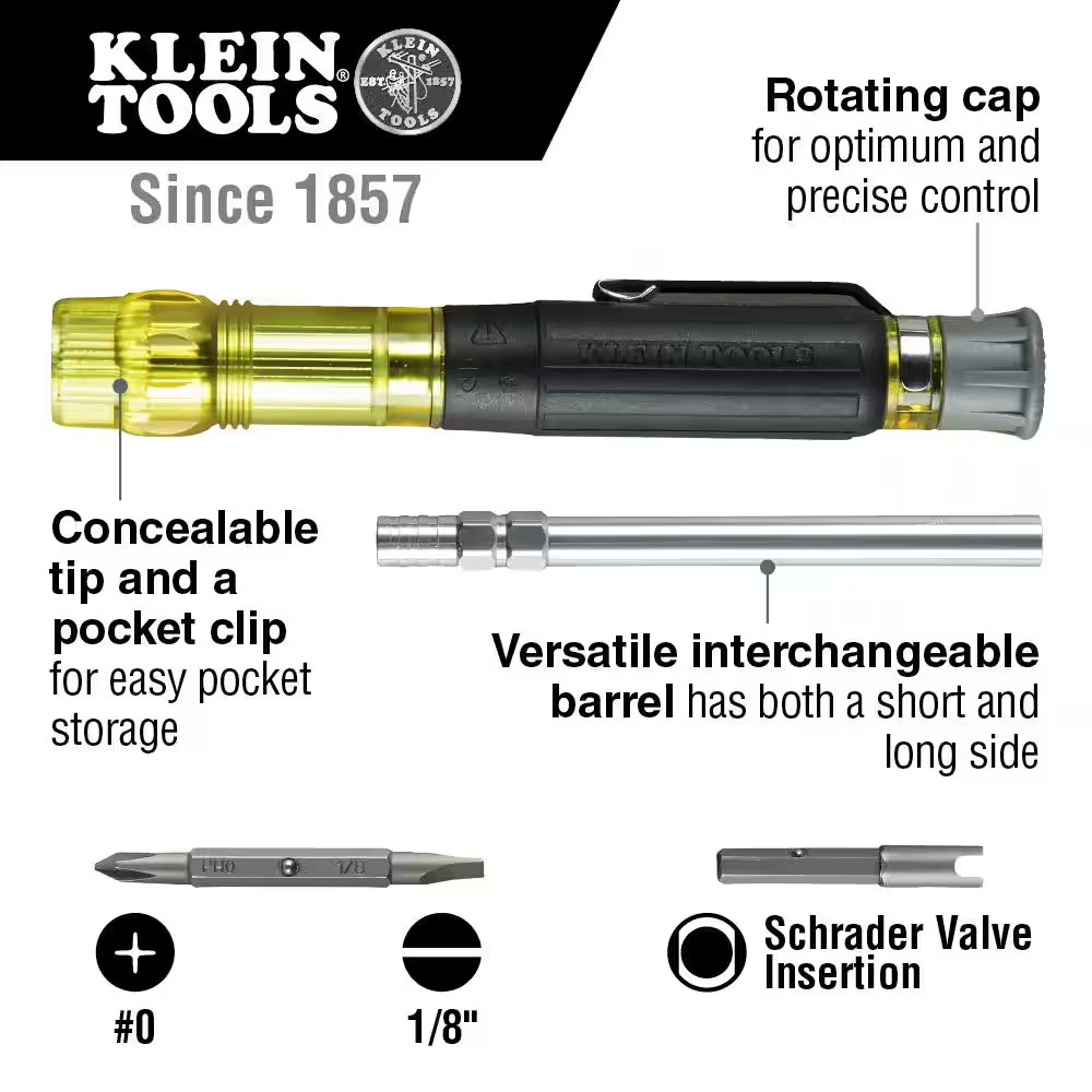 3-In-1 HVAC Pocket Multibit Screwdriver