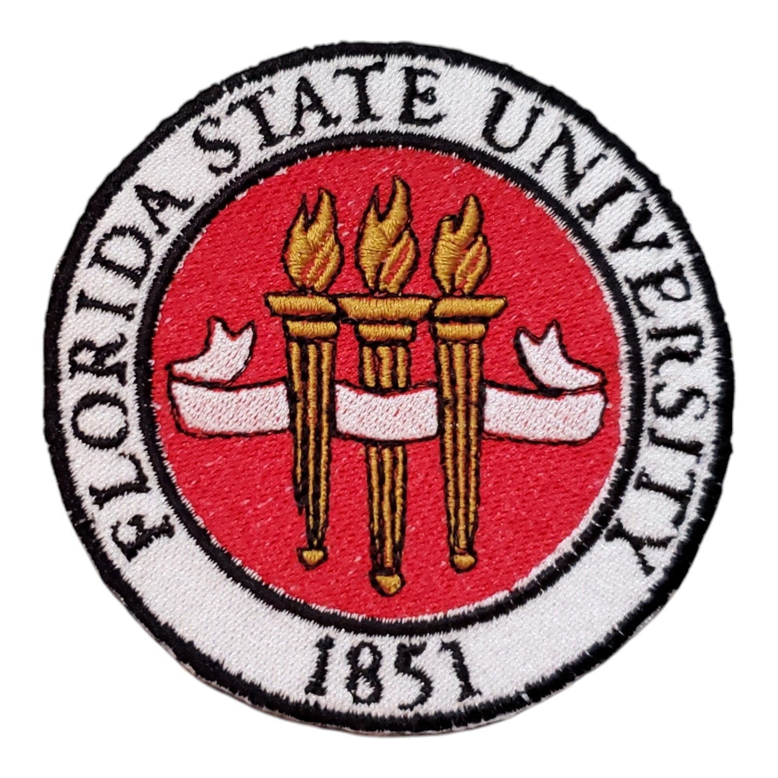 FSU Seminoles Vintage Style Seal Logo. Embroidered. Iron On. 3.75""x3.75"