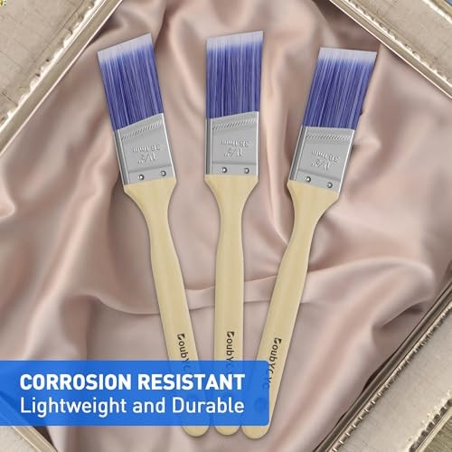 Paint Brushes - 6 Pack Angle Brushes, Paint Brush Set, Paint 1.5" 6-piece