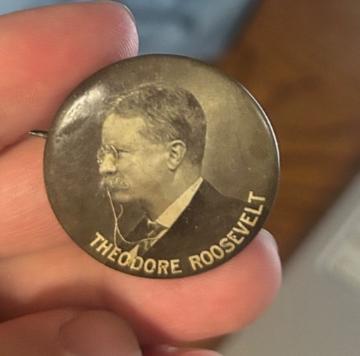 1904 Theodore Roosevelt Campaign Button Pinback Pach Bros Whitehead & Hoag