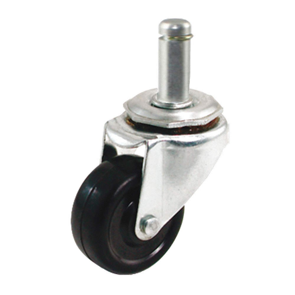 GRAINGER APPROVED P5S-R020G-SG5-SB Stem Caster,2"dia,Rubber,90lb 490W48