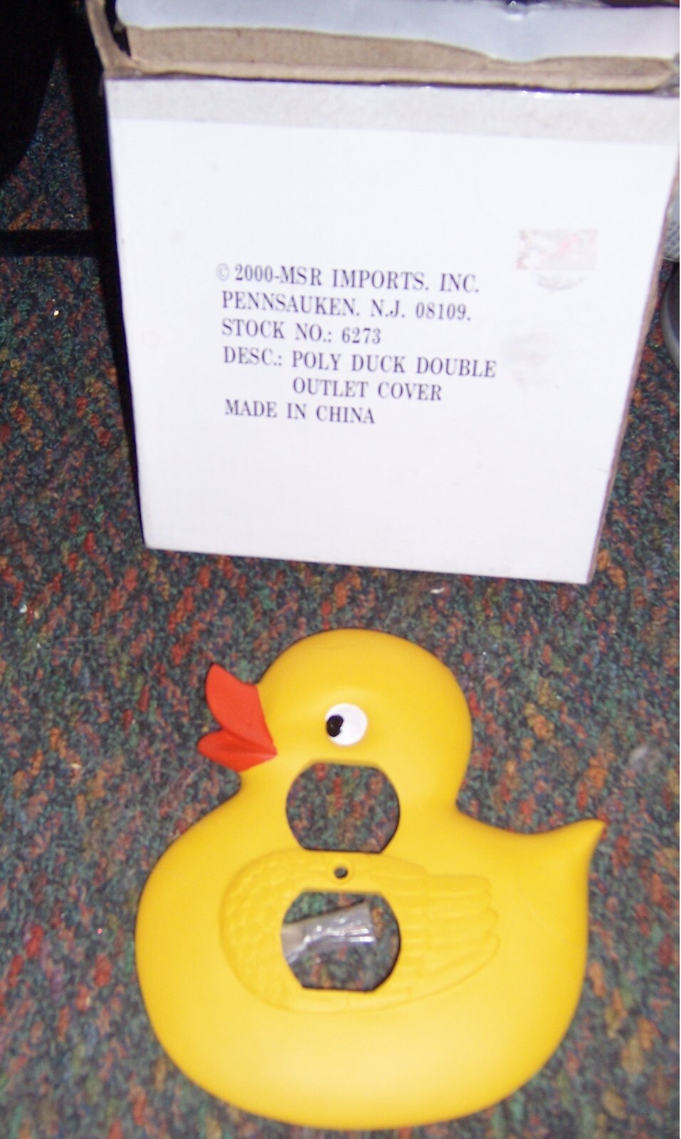 NIB MSR IMPORTS Poly Duck Double Outlet Cover