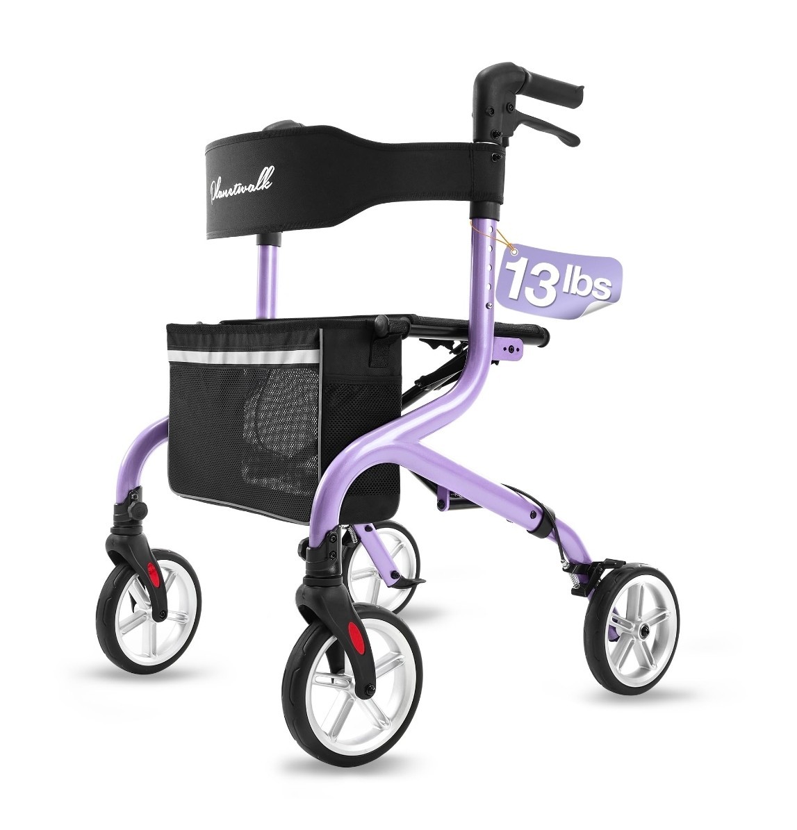 PLANET WALK Super Lightweight Rollator Walker for Seniors, Foldable Rolling Walk