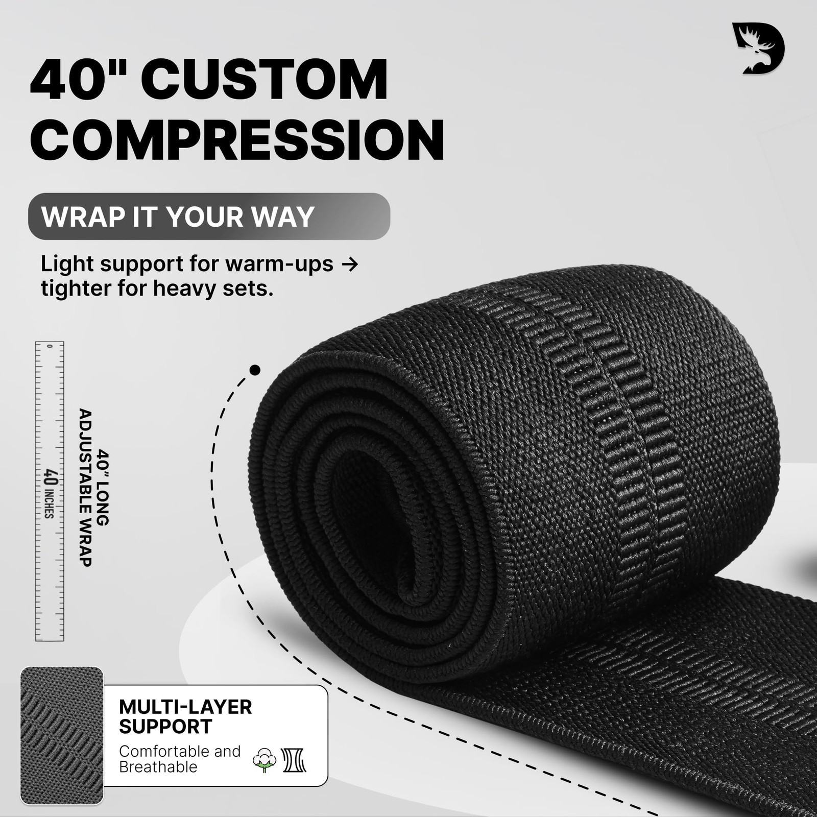 Elbow Wraps for Weightlifting Pair 40'' Adjustable Elbow Strap for Gym Worko...