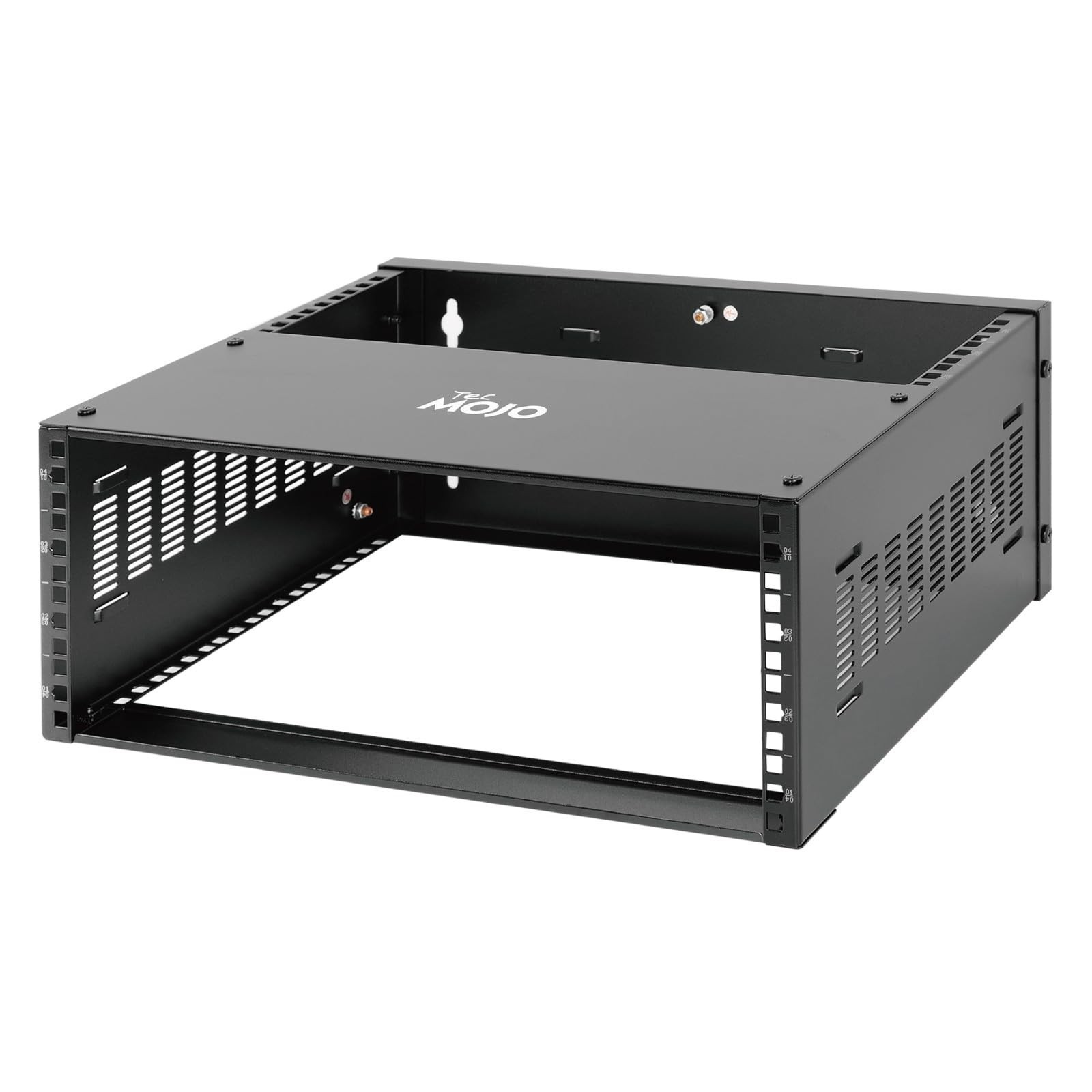 Tecmojo 4U Wall Mount Rack, 4U Rack 13.9 inch Depth, 132lbs Weight Capacity