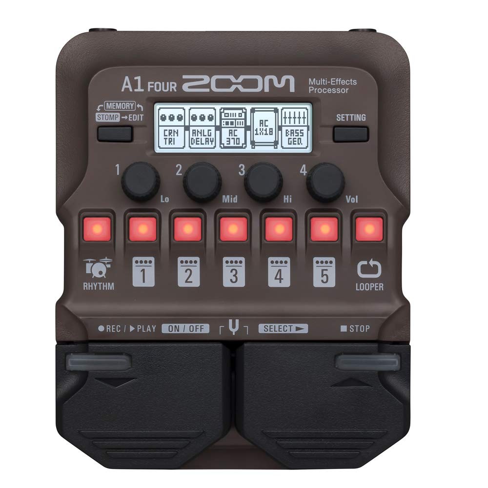 Zoom A1 FOUR Acoustic Instrument Multi-Effects Processor Pedal, Acoustic Modelin