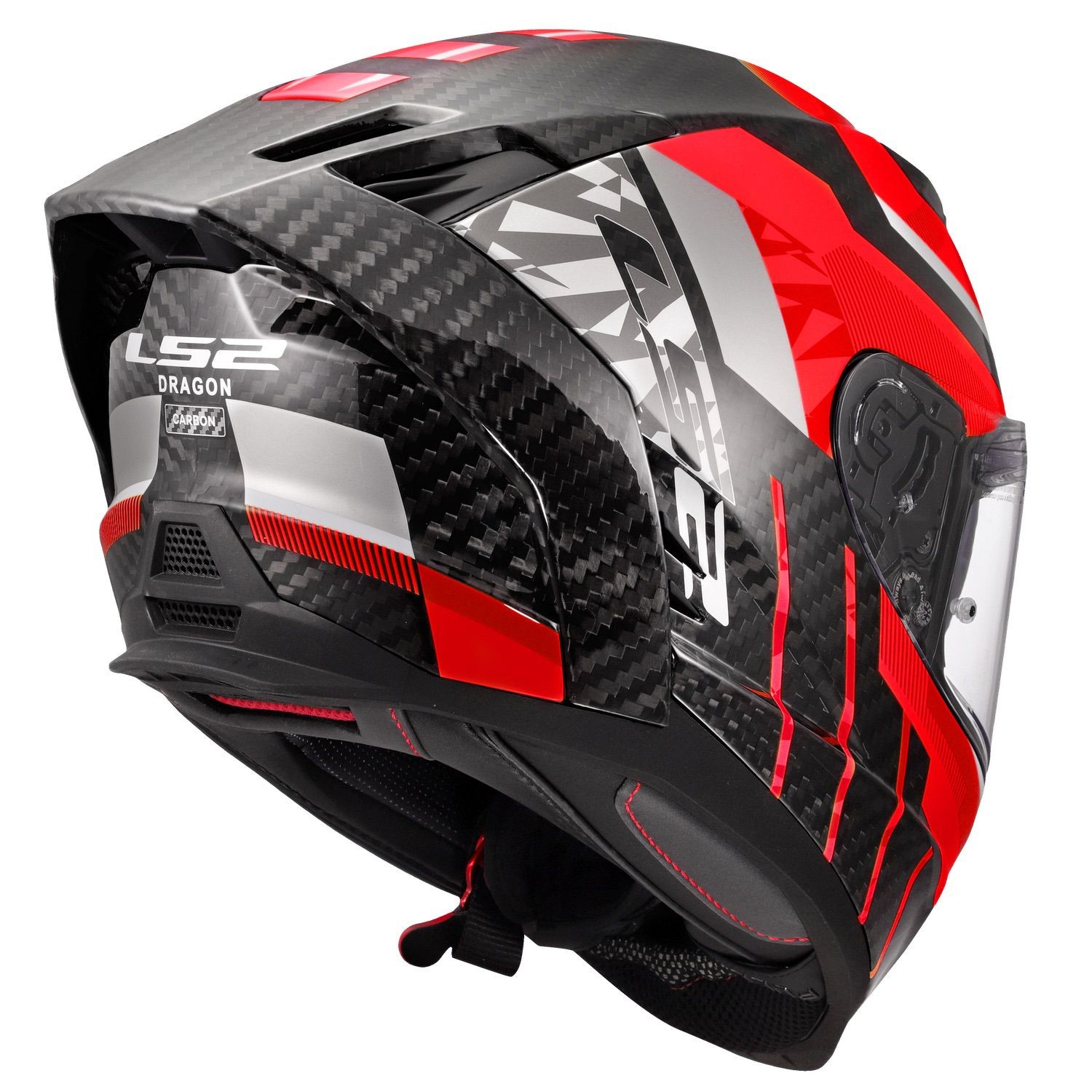 LS2 FF807 Dragon helmet Trax gloss red carbon