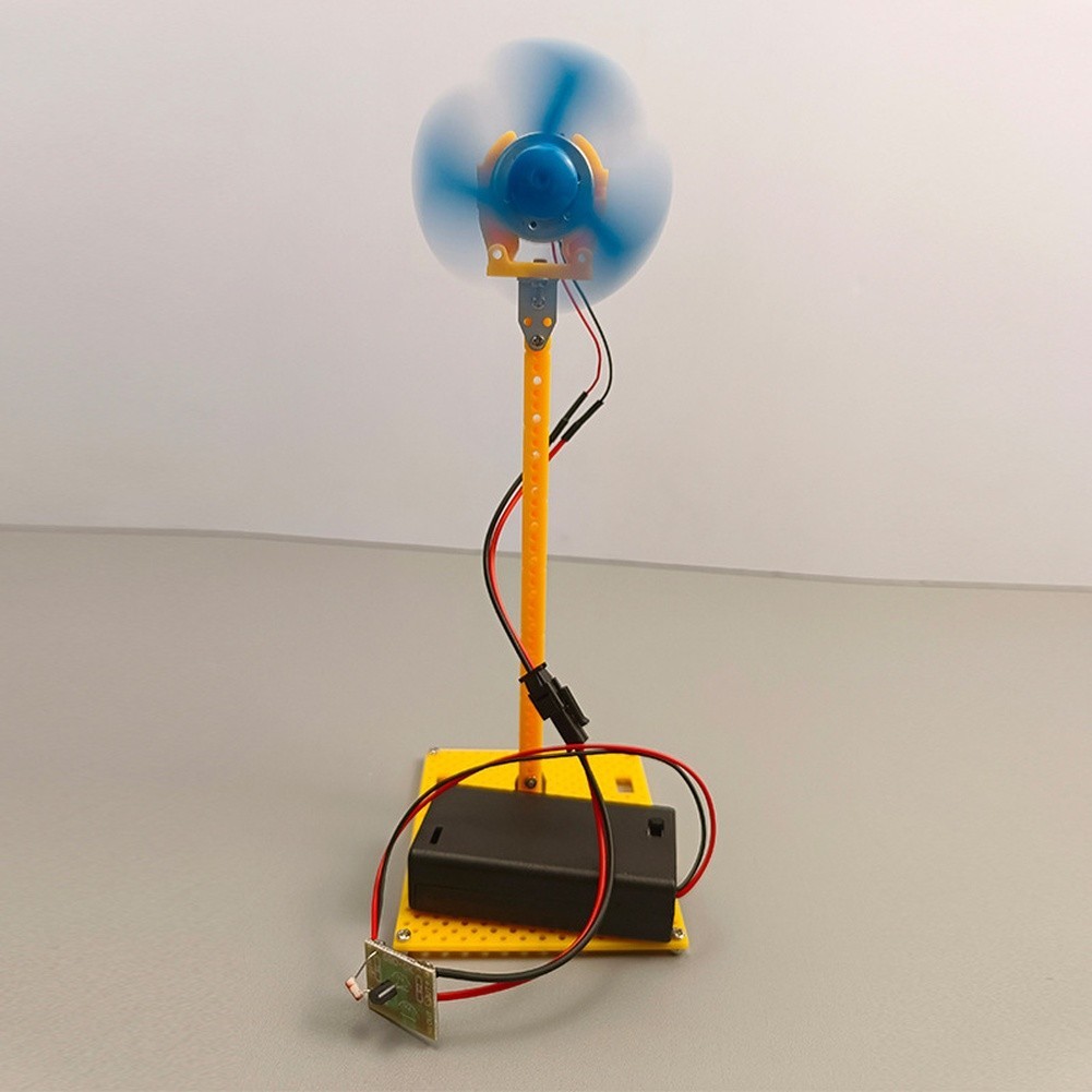 Physics Learning Kit Solar Powered Light Controlled Fan Model ABS Blue