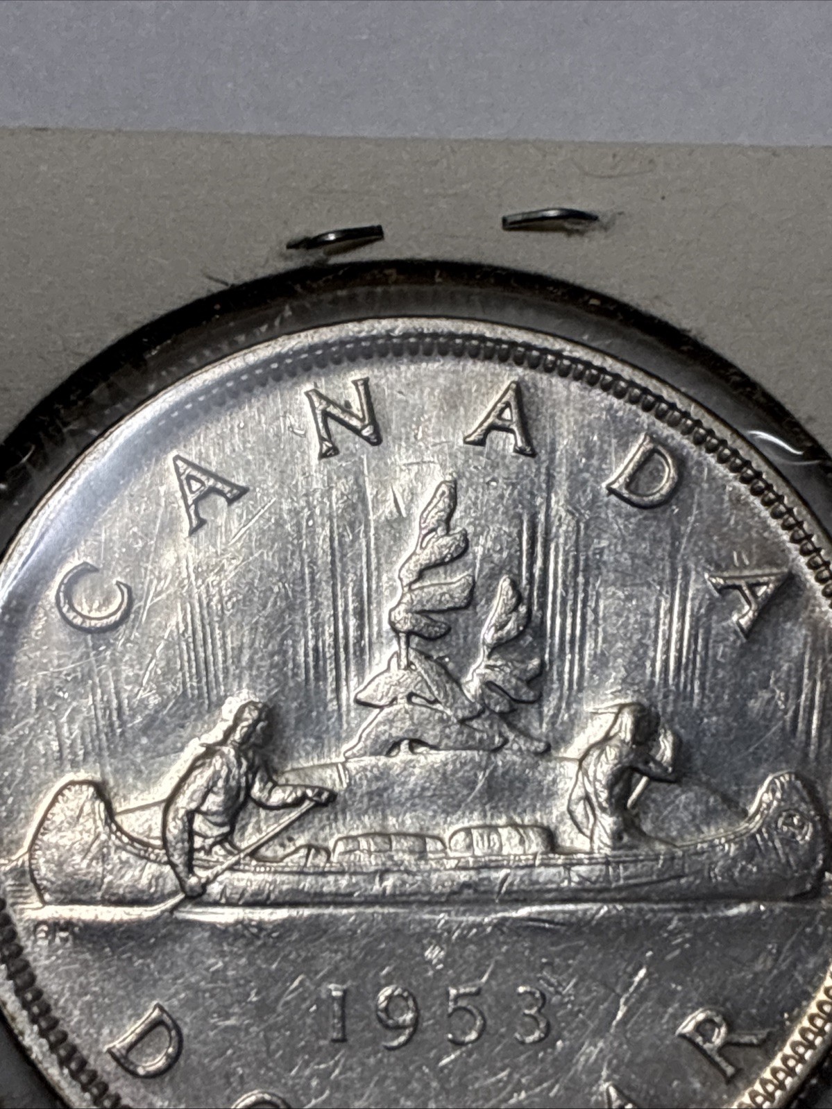 1953 Canada Dollar, No SH. Strap, BU