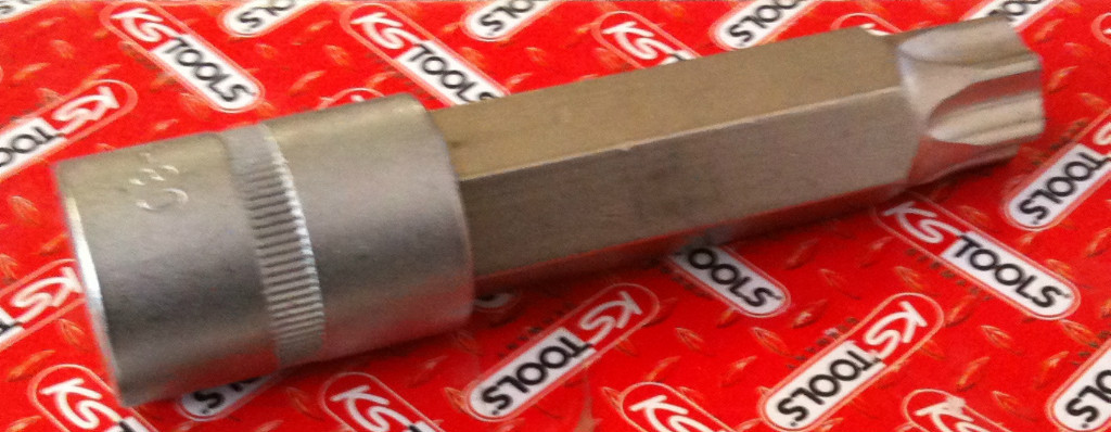 Ks tools 1/2" Tx Tip Socket With Face Hole, 110.0mm Long, T80 911.1632
