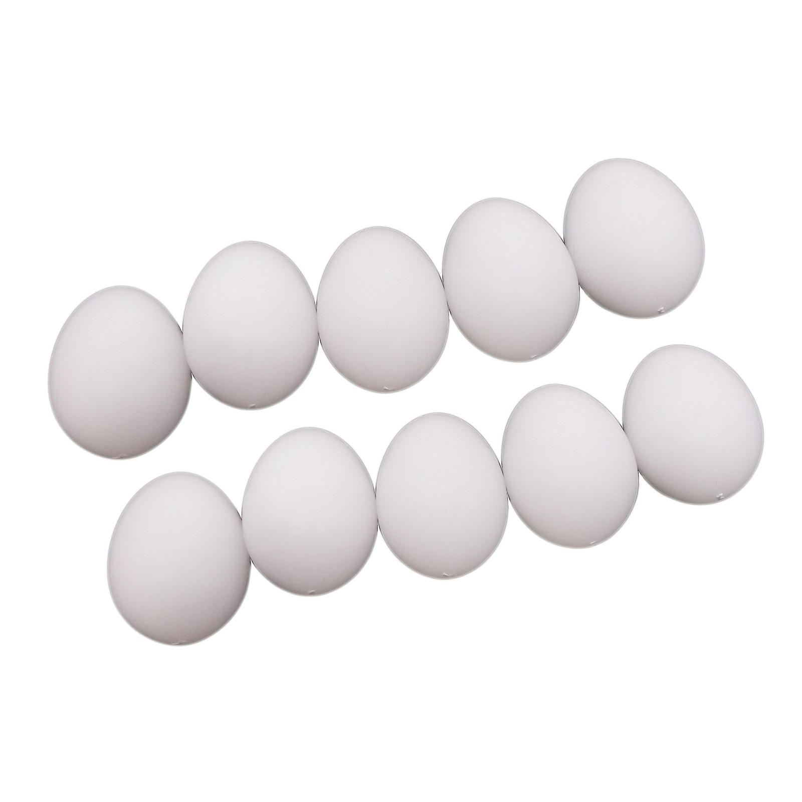 10x Solid Plastic Fake Egg Artificial For Pigeons White 1.5"x1.1"