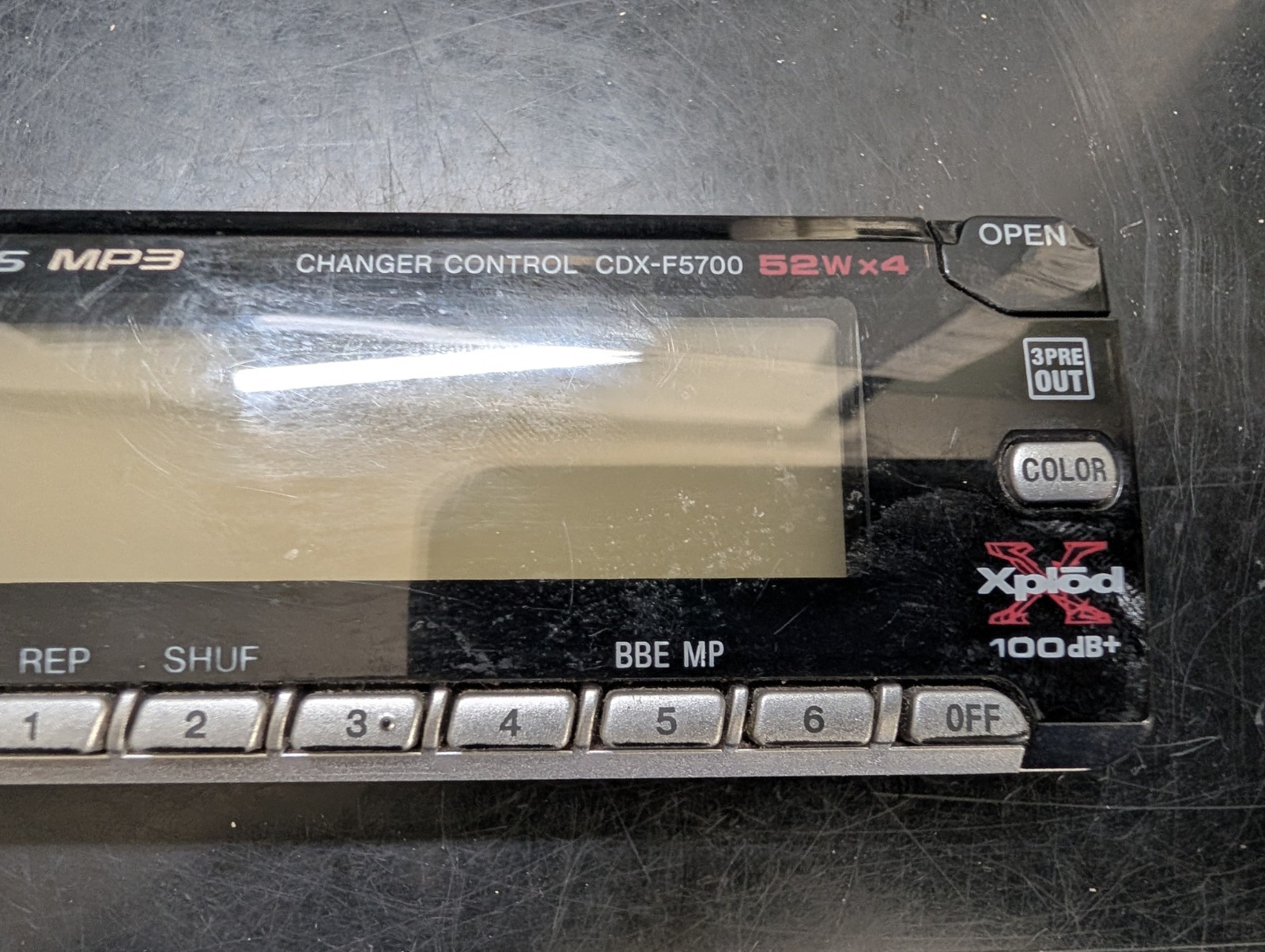 SONY CDX-F5700 XPLOD STEREO SONY CDX-F5700 FACEPLATE ONLY