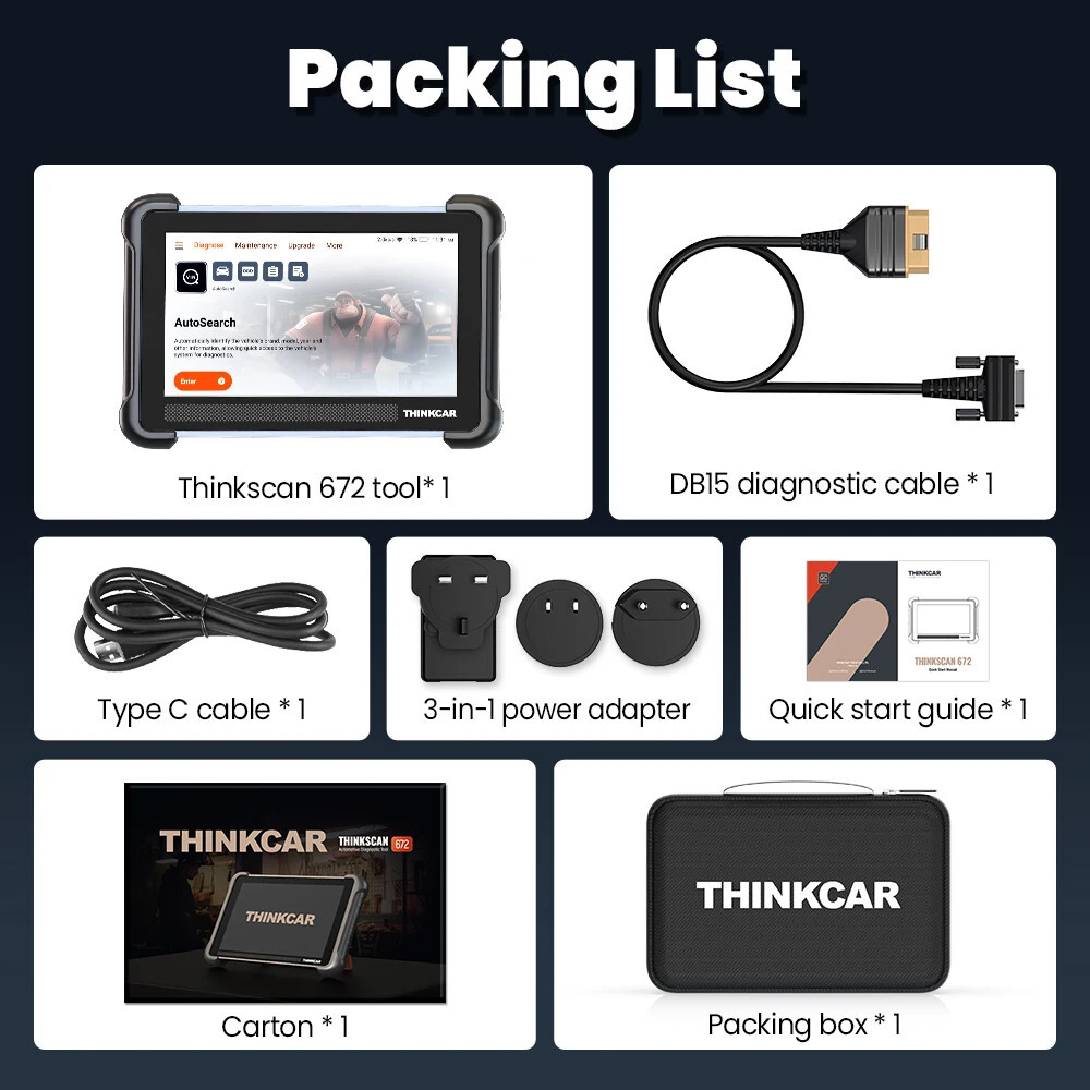 THINKSCAN 672 689 Bidirectional OBD2 Scanner All System Diagnostic Coding Tool