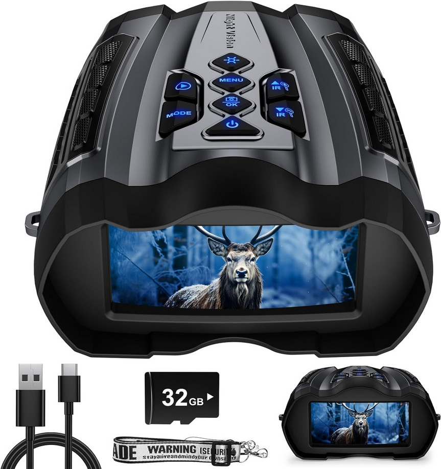Night Vision Goggles,4K Night Vision Binoculars for Adult with 3.5" HD Screen...