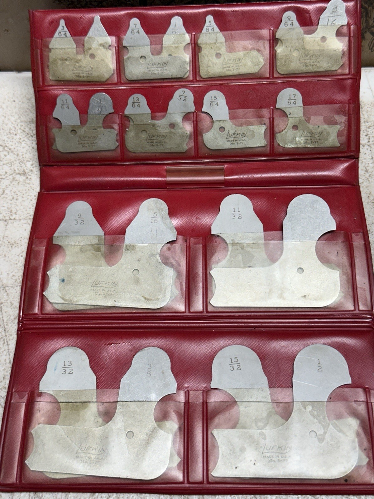 VINTAGE LUFKIN RADIUS GAUGE 21 PIECE SET