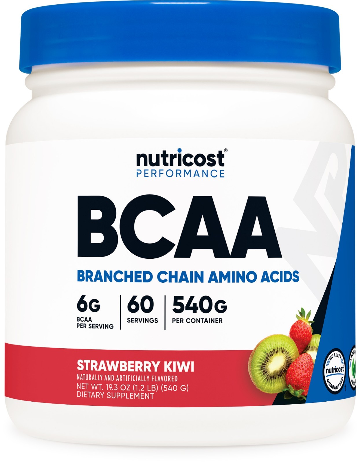 Nutricost BCAA Powder 2:1:1 (Strawberry Kiwi) 60 Servings