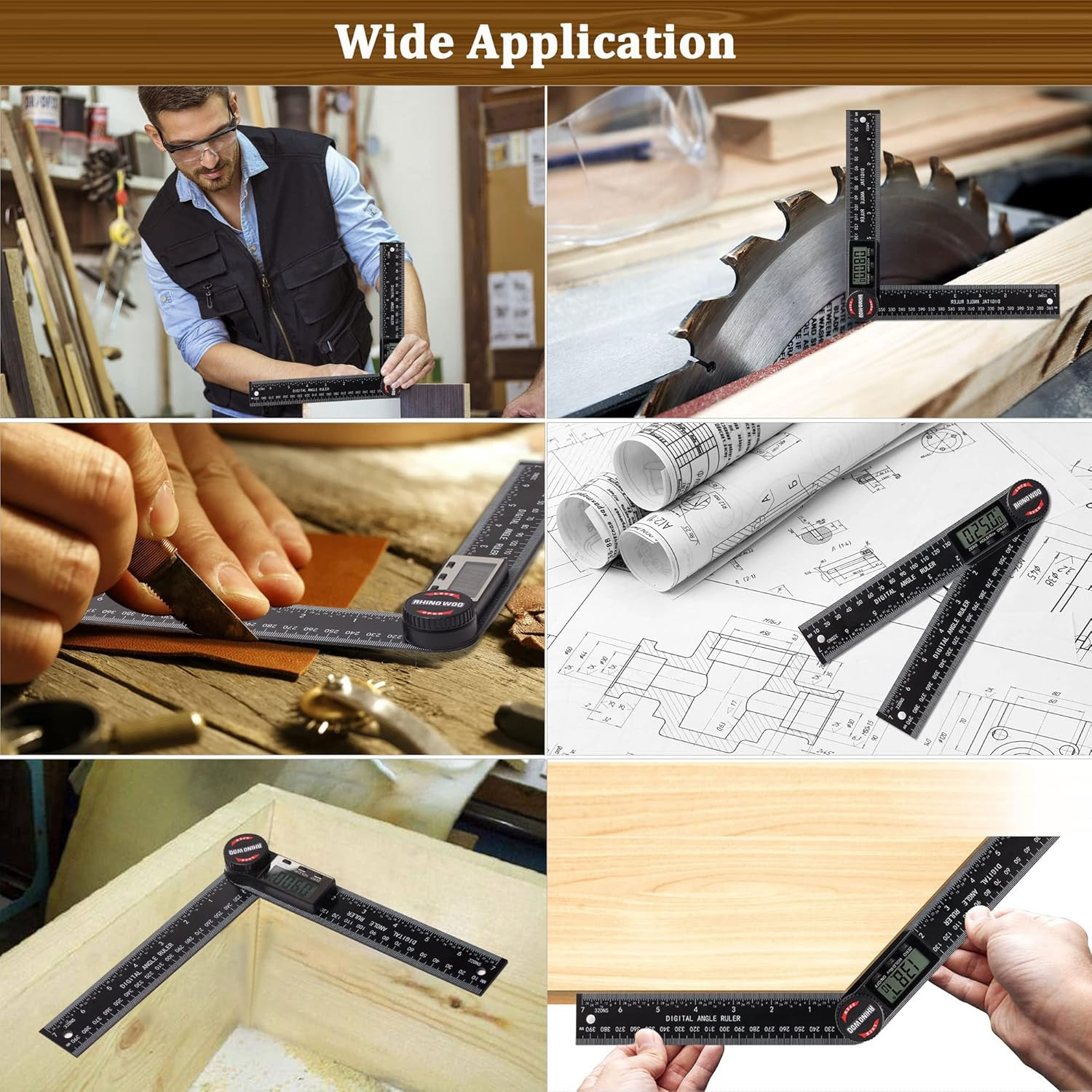 Digital Angle Finder Protractor, Angle Measuring Tool for Woodworking/Carpenter/