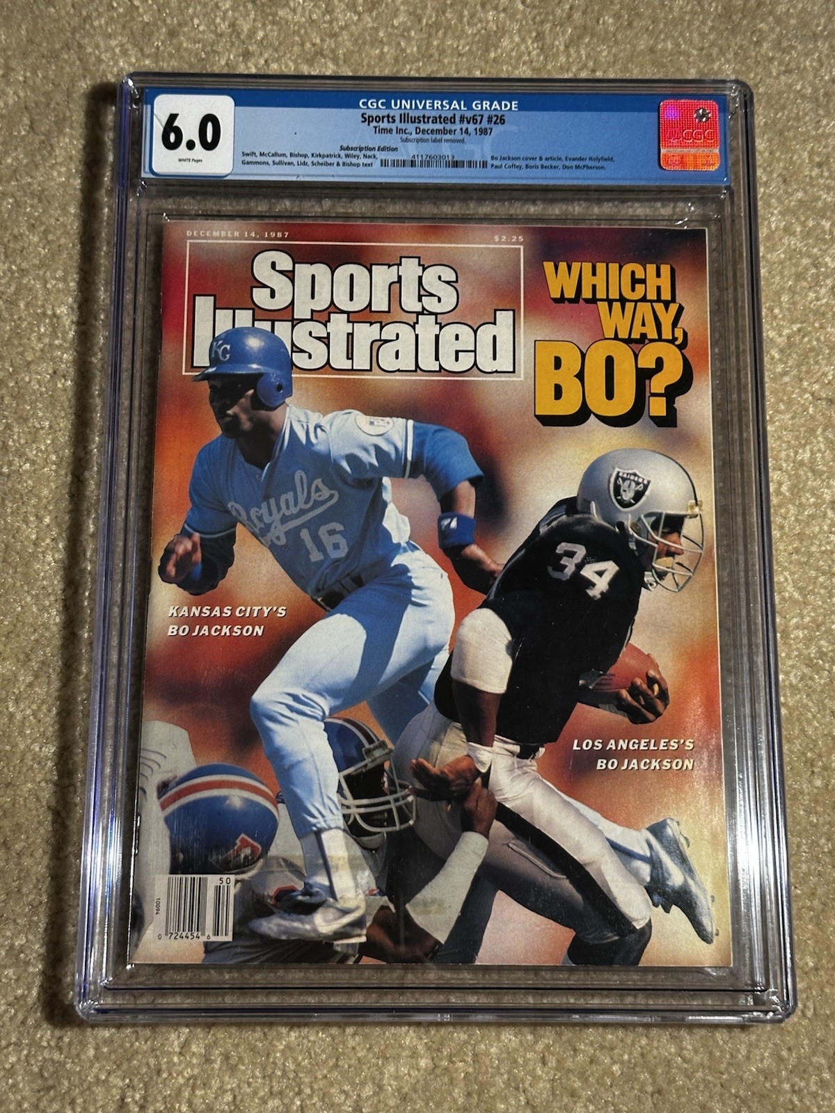 1987 Bo Jackson “Which Way Bo?” Sports Illustrated CGC 6.0 (not PSA) ⚾️ 🏈