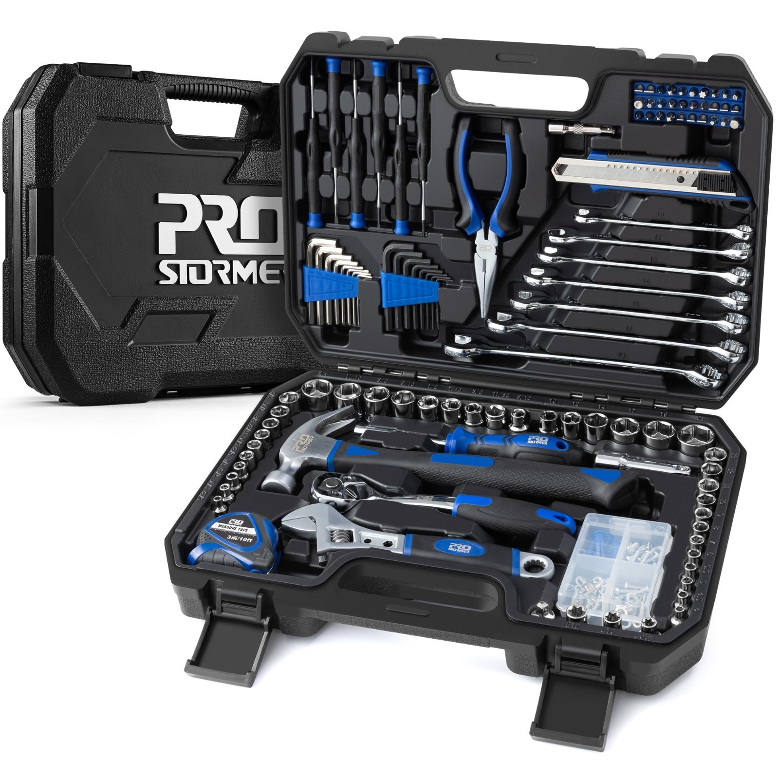 200-Piece Hand Tool Set for Home & Auto Repair | DIY Tools with Portable Toolbox