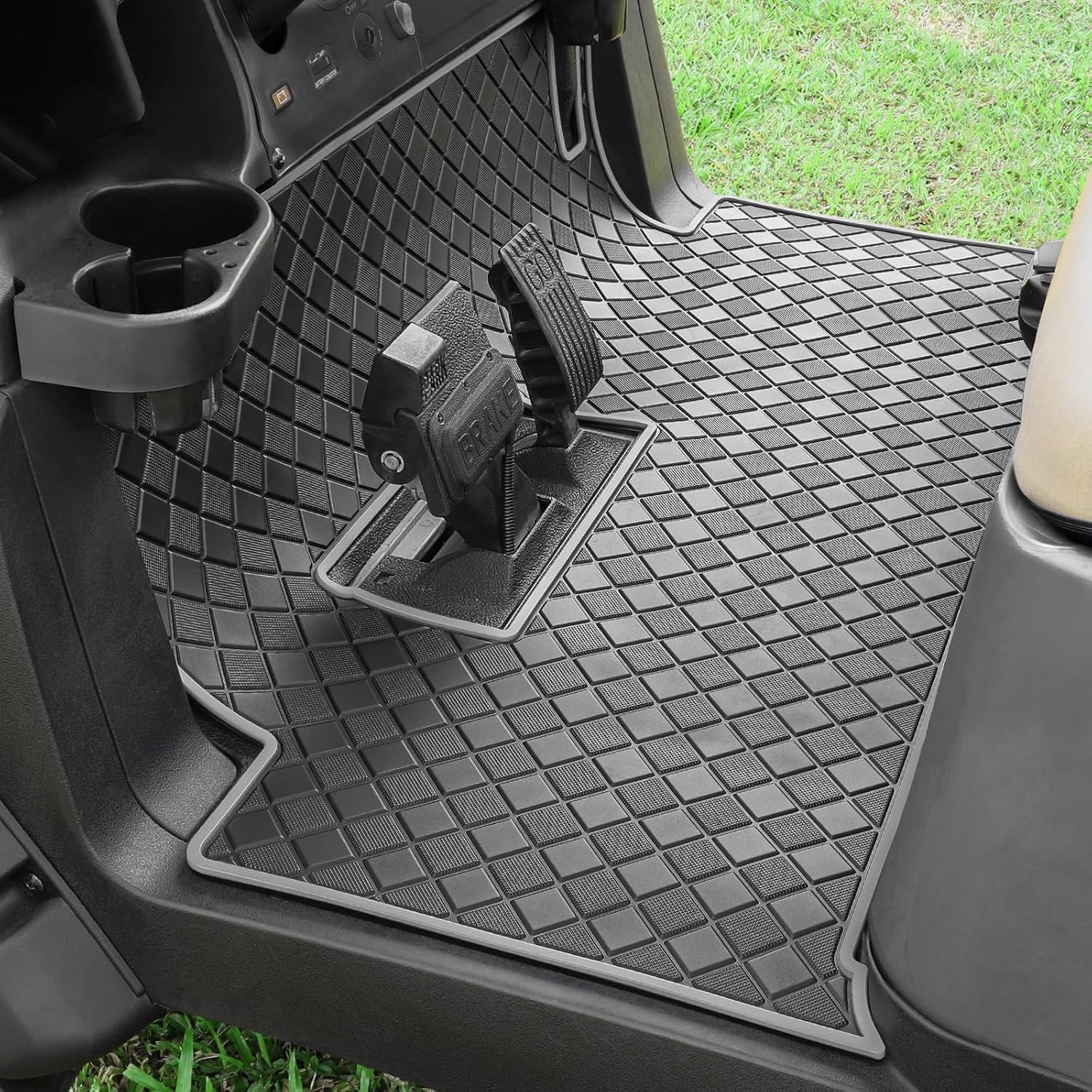Golf Cart Floor Liner Mat Rubber 8mm Full Coverage Club Car Precedent Tempo V4L