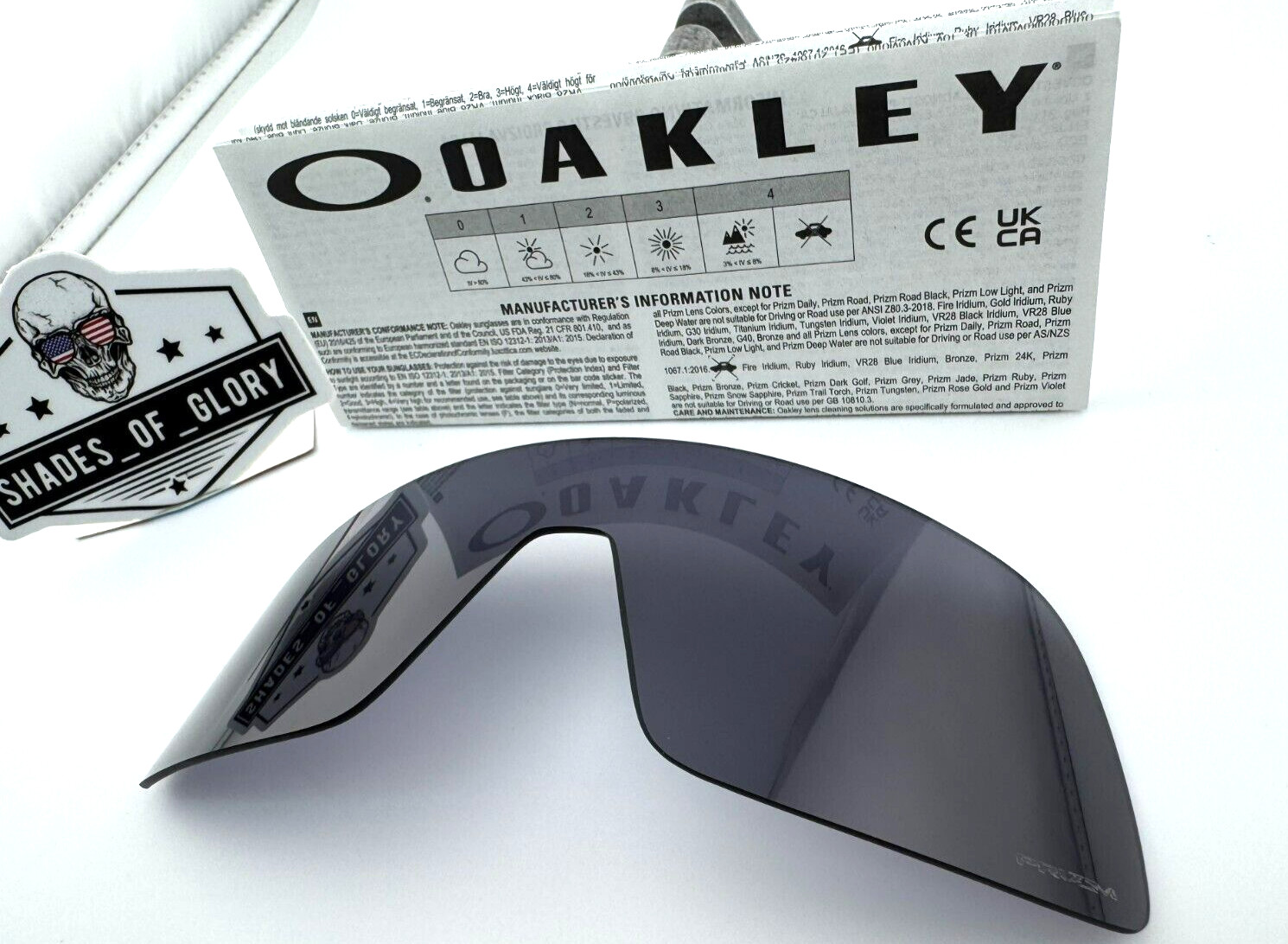 OAKLEY SUTRO PRIZM GREY SUNGLASSES LENS AUTHENTIC REPLACEMENT OEM OO9406 SHIELD