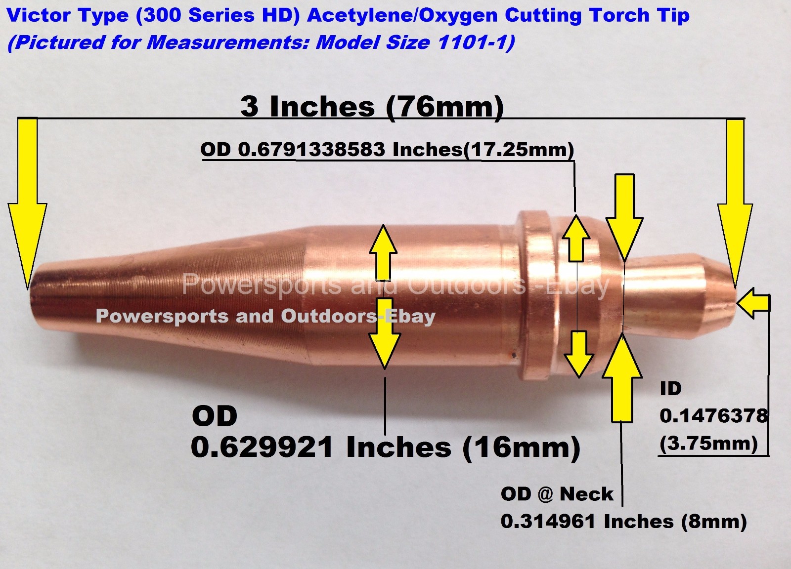 Oxygen/Acetylene Cutting Torch Tip Set - Victor Type HD 300 Series- 11pcs